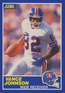 1989 Score Vance Johnson #56 Football Card