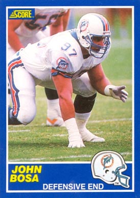1989 Score John Bosa #44 Football Card