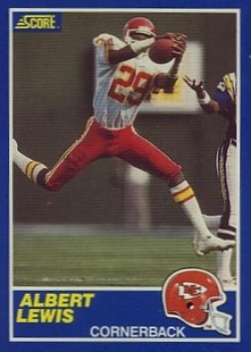 1989 Score Albert Lewis #29 Football Card
