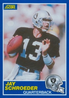 1989 Score Jay Schroeder #30 Football Card