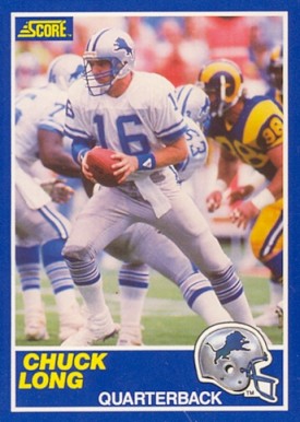 1989 Score Chuck Long #16 Football Card