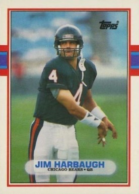 1989 Topps Traded Jim Harbaugh #91T Football Card