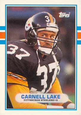 1989 Topps Traded Carnell Lake #80T Football Card