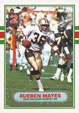 1989 Topps Rueben Mayes #160 Football Card