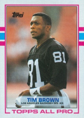 1989 Topps Tim Brown #265 Football Card