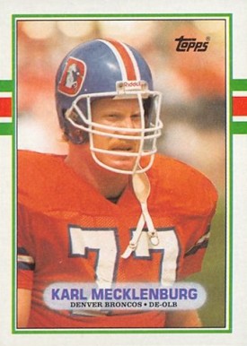 1989 Topps Karl Mecklenburg #247 Football Card