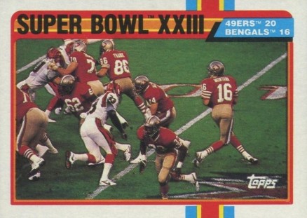 1989 Topps Super Bowl XXIII #1 Football Card