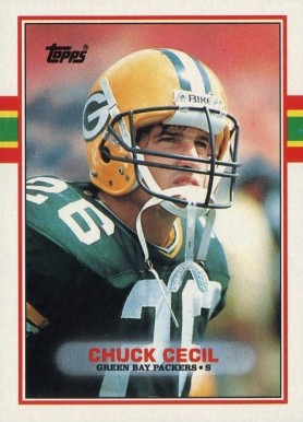 1989 Topps Chuck Cecil #380 Football Card