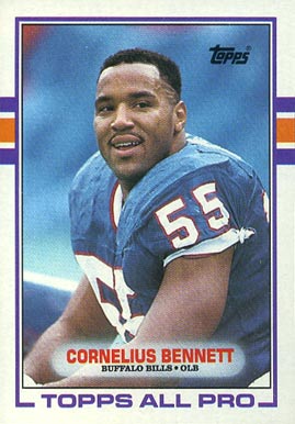 1989 Topps Cornelius Bennett #43 Football Card