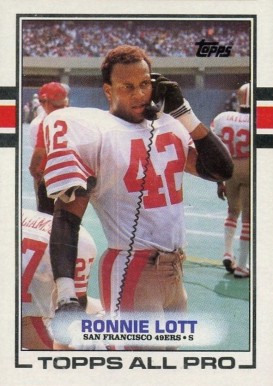1989 Topps Ronnie Lott #9 Football Card