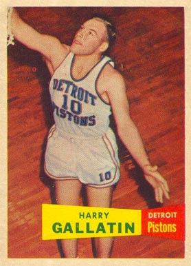 1957 Topps Harry Gallatin #62 Basketball Card