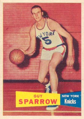 1957 Topps Guy Sparrow #38 Basketball Card