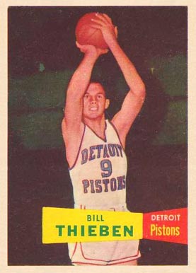 1957 Topps Bill Thieben #20 Basketball Card