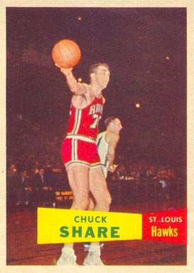 1957 Topps Chuck Share #61 Basketball Card
