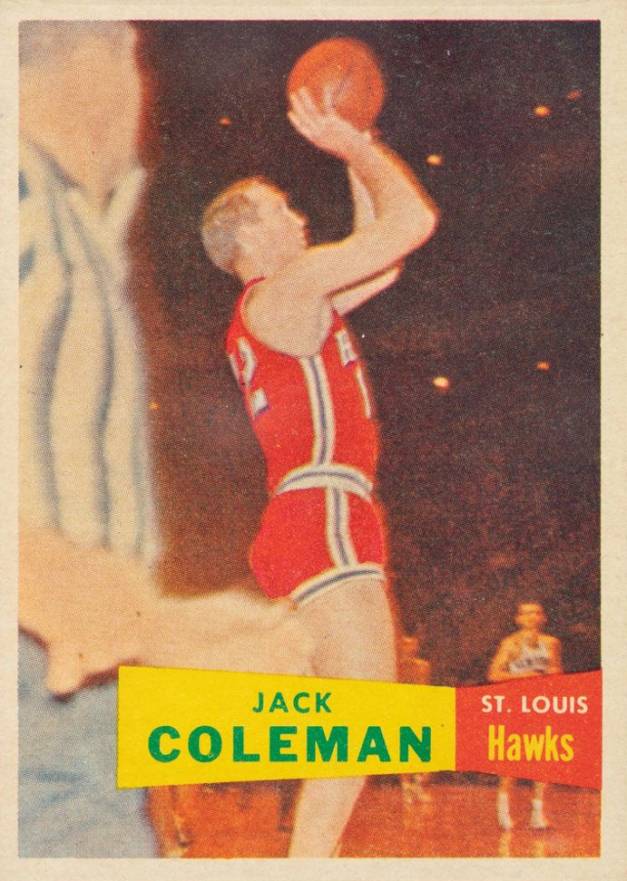 1957 Topps Jack Coleman #70 Basketball Card