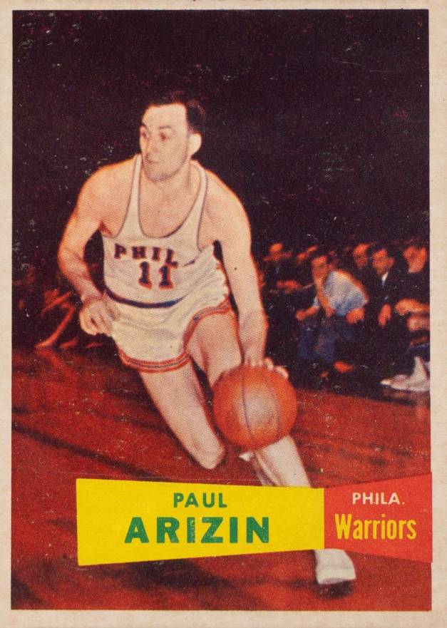 1957 Topps Paul Arizin #10 Basketball Card