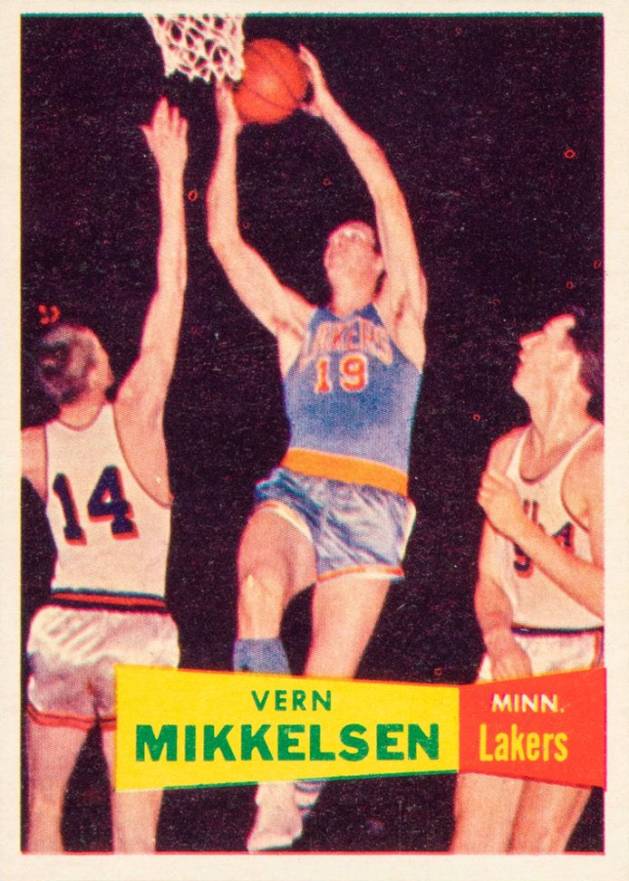 1957 Topps Vern Mikkelsen #28 Basketball Card