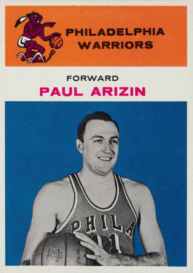 1961 Fleer Paul Arizin #2 Basketball Card