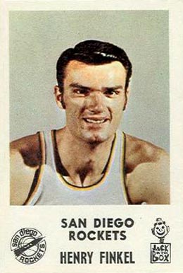 1968 Jack in the Box San Diego Rockets Henry Finkel # Basketball Card