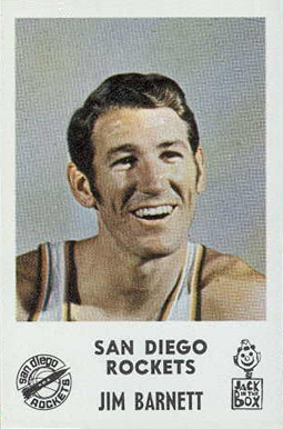 1968 Jack in the Box San Diego Rockets Jim Barnett # Basketball Card
