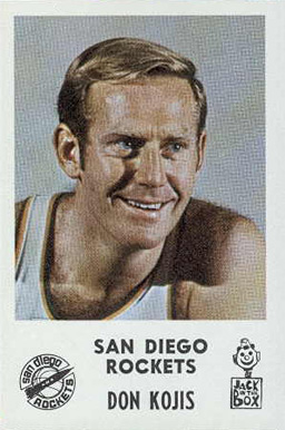 1968 Jack in the Box San Diego Rockets Don Kojis # Basketball Card