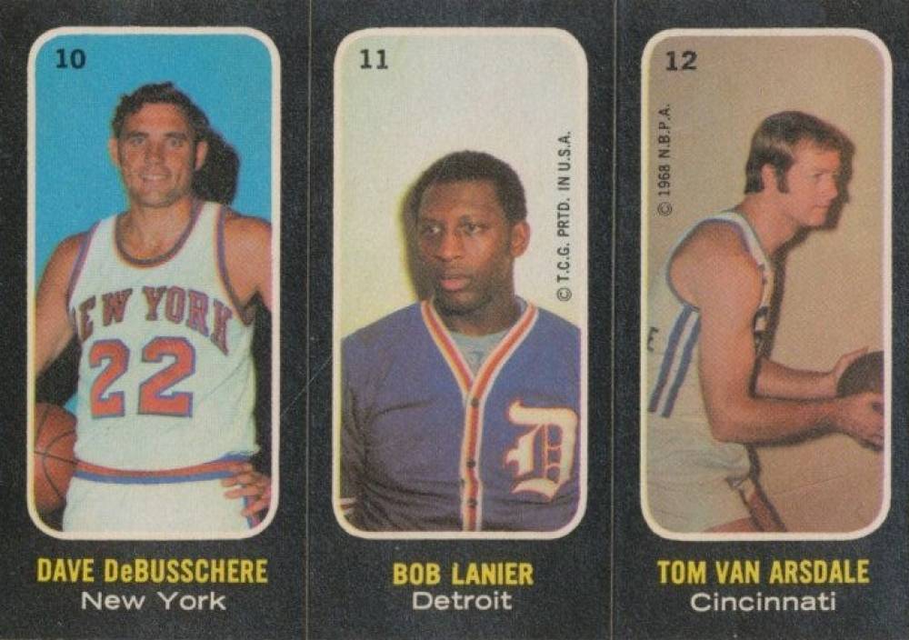 1971 Topps Stickers Debusschere/Lanier/Arsdale #10 Basketball Card