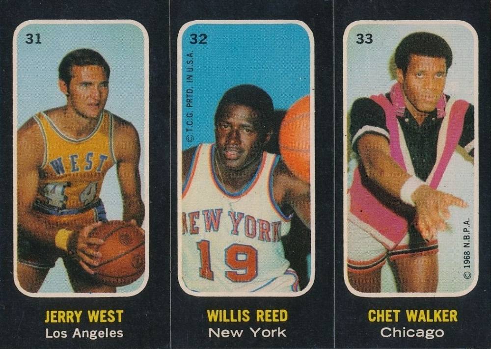 1971 Topps Stickers West/Reed/Walker #31 Basketball Card