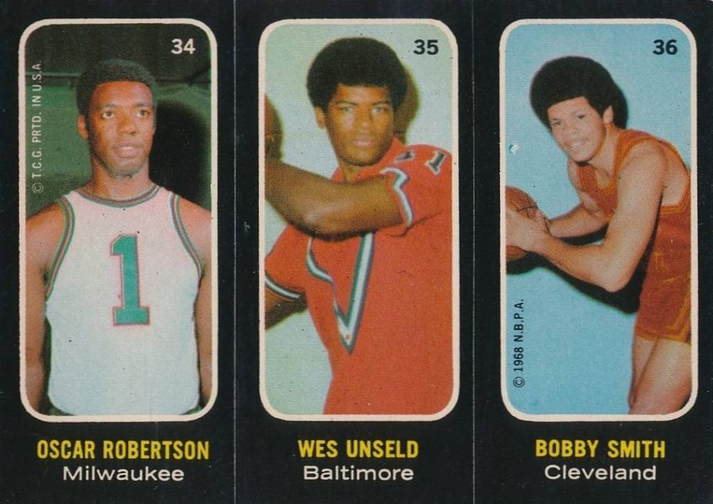 1971 Topps Stickers Robertson/Unseld/Smith #34 Basketball Card