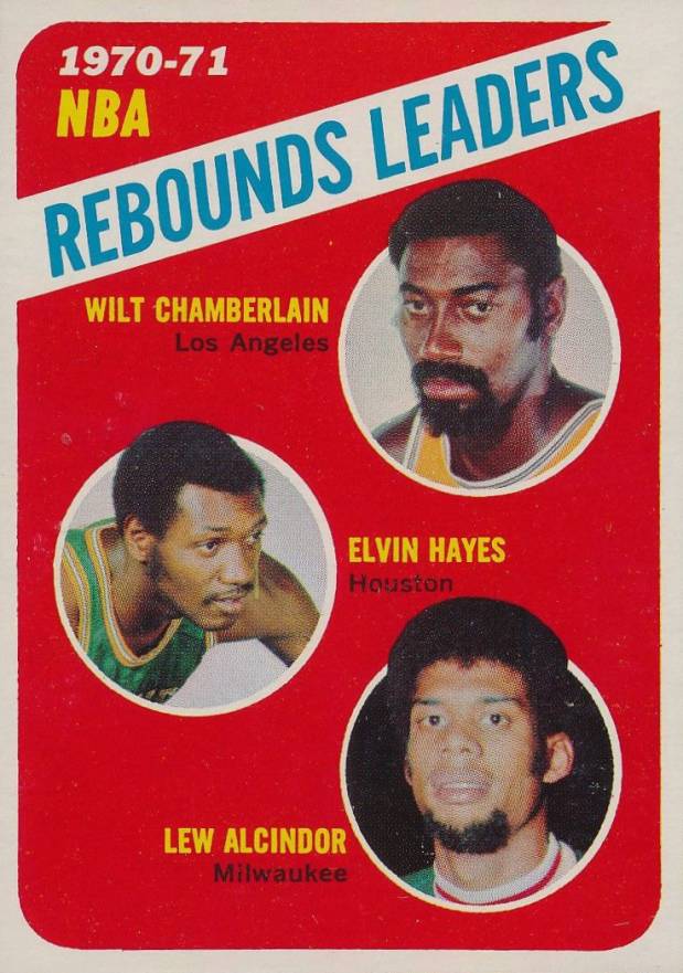 1971 Topps NBA Rebounds Leaders #142 Basketball Card