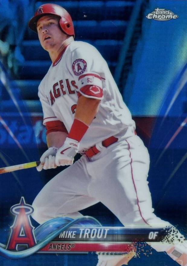 2018 Topps Chrome Mike Trout #100 Baseball Card