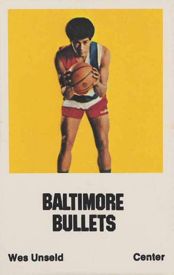 1972 Comspec Wes Unseld #30 Basketball Card