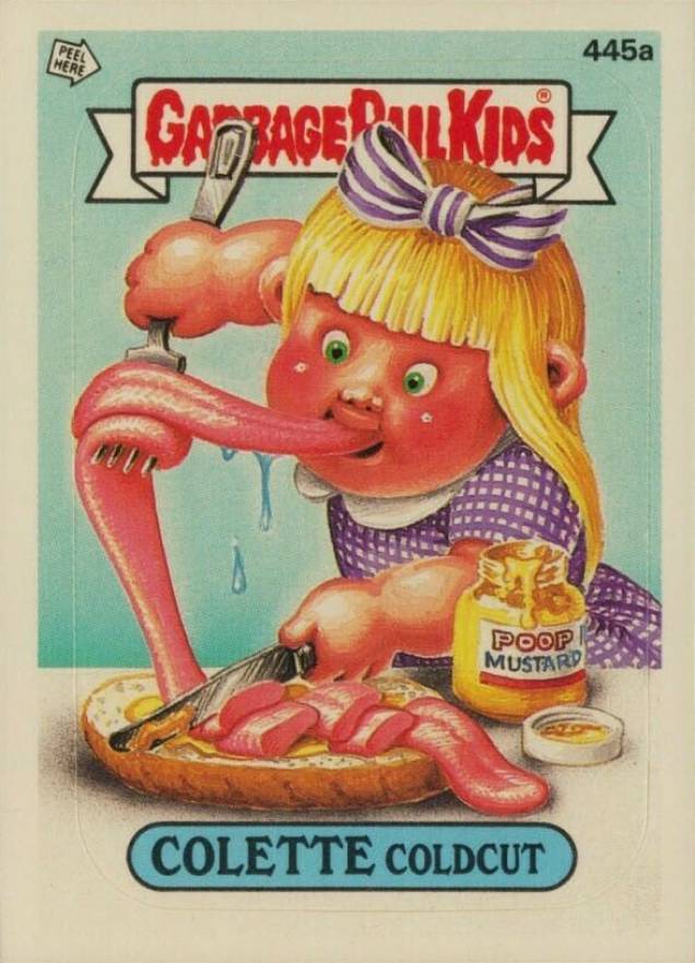 1987 Garbage Pail Kids Stickers Colette Coldcut #445a Non-Sports Card