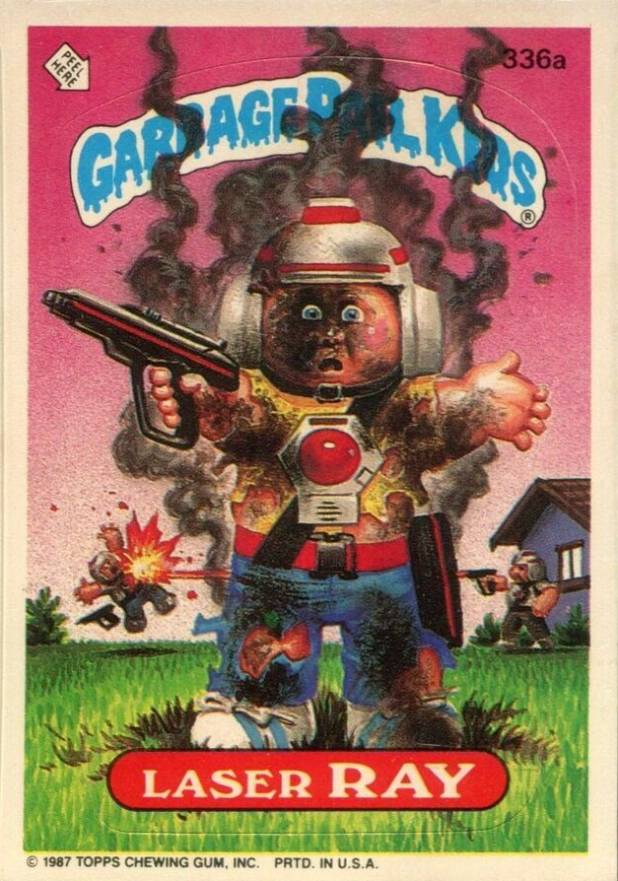 1987 Garbage Pail Kids Stickers Laser Ray #336a Non-Sports Card