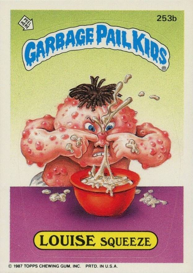 1987 Garbage Pail Kids Stickers Louise Squeeze #253b Non-Sports Card