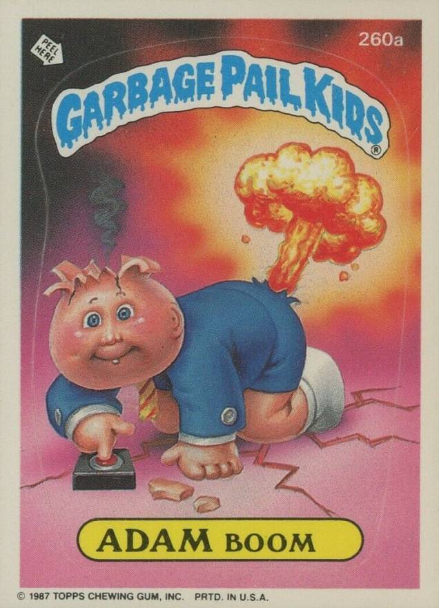 1987 Garbage Pail Kids Stickers Adam Boom #260a Non-Sports Card