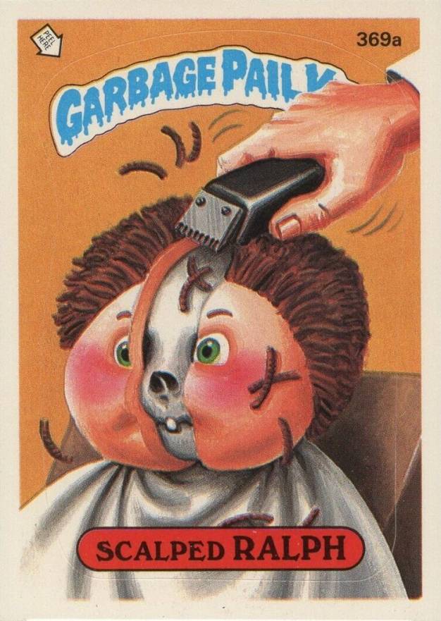 1987 Garbage Pail Kids Stickers Scalped Ralph #369a Non-Sports Card