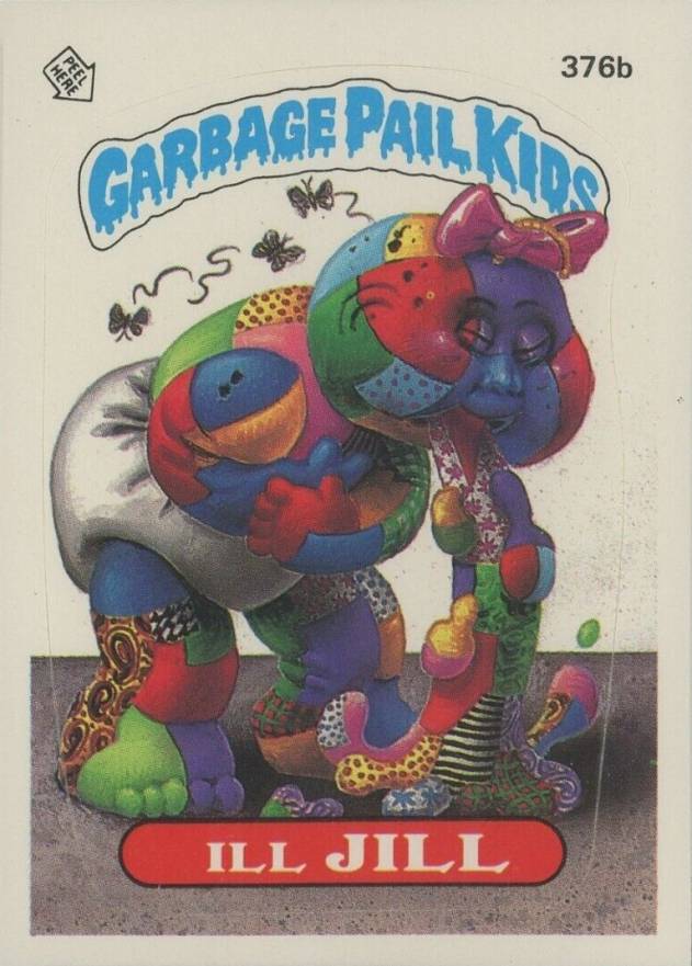 1987 Garbage Pail Kids Stickers IllL Jill #376b Non-Sports Card