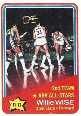 1972 Topps Willie Wise #254 Basketball Card