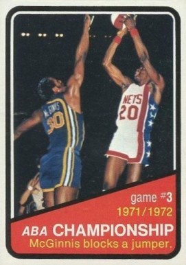 1972 Topps ABA Playoffs Game #3 #243 Basketball Card