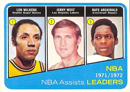 1972 Topps NBA Assist Leaders #176 Basketball Card