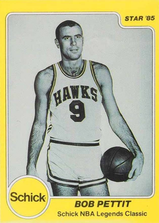 1985 Star Schick Bob Pettit #20 Basketball Card