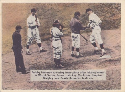 1936 R312 Hartnett/Cochrane/Demaree/Quigley # Baseball Card