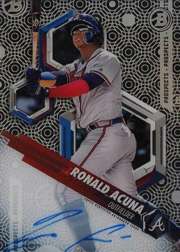 2018 Bowman High Tek Ronald Acuna #RA Baseball Card