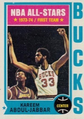 1974 Topps Kareem Abdul-Jabbar #1 Basketball Card