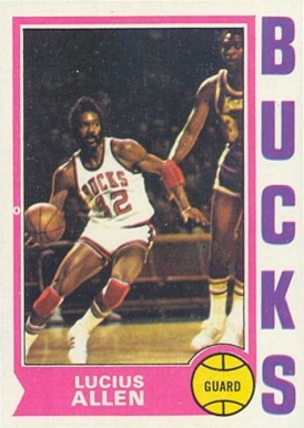 1974 Topps Lucious Allen #19 Basketball Card