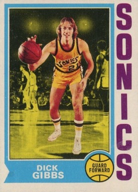 1974 Topps Dick Gibbs #106 Basketball Card
