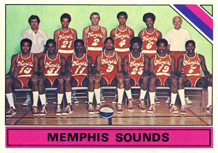1975 Topps Memphis Sounds Team #324 Basketball Card