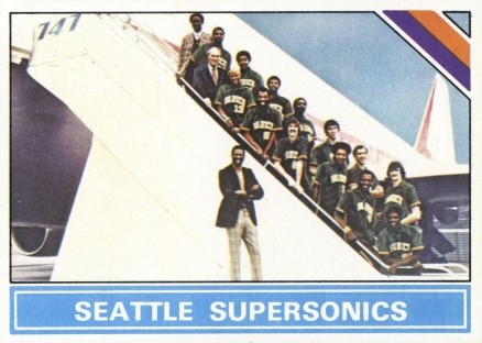 1975 Topps Seattle Supersonics Checklist #219 Basketball Card