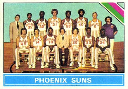 1975 Topps Phoenix Suns Team #217 Basketball Card