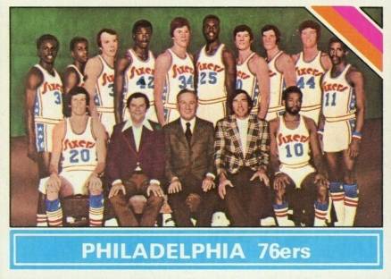 1975 Topps Philadelphia 76ers Checklist #216 Basketball Card